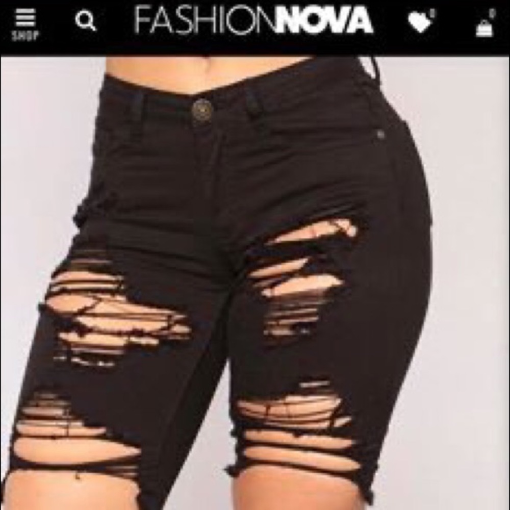 Like We Used To Be Denim Bermudas - Black
